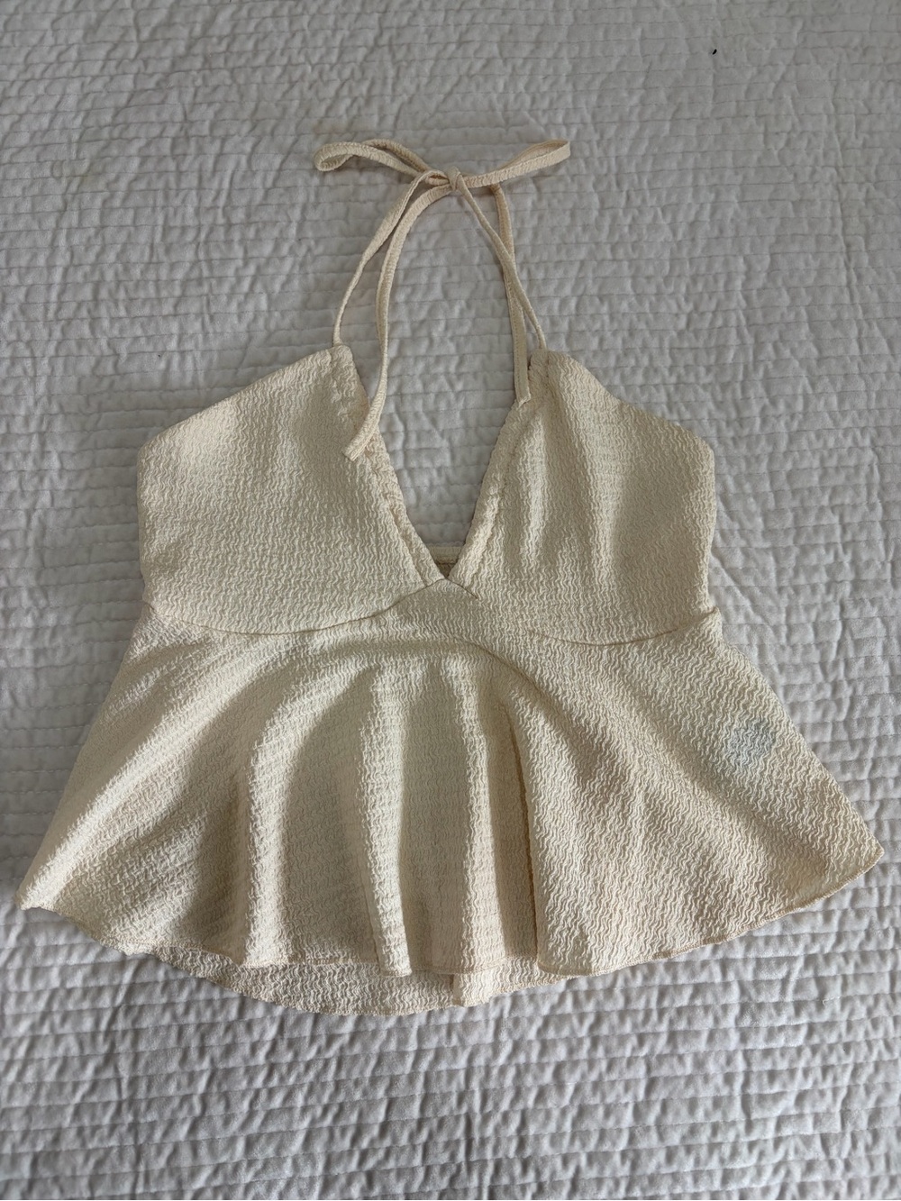 Crisscross Tie Backless Halter Top